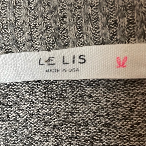 Le Lis StitchFix Gray Black Lightweight Sweater Diamond Pattern Casual Sz Large - Picture 4 of 8